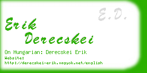 erik derecskei business card